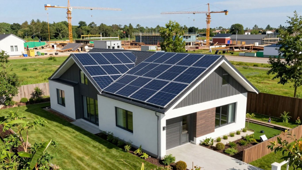 New net-zero homes under construction in NSW.